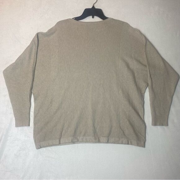LIV Milano New W/Tags Knit Sweater Heather Oatmeal Color Size XL - Picture 2 of 12